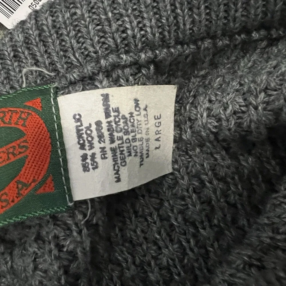 ROYAL NORTH MILLS OUTFITTERS Gray Crew Neck PULLOVER SWEATER MEN'S Large